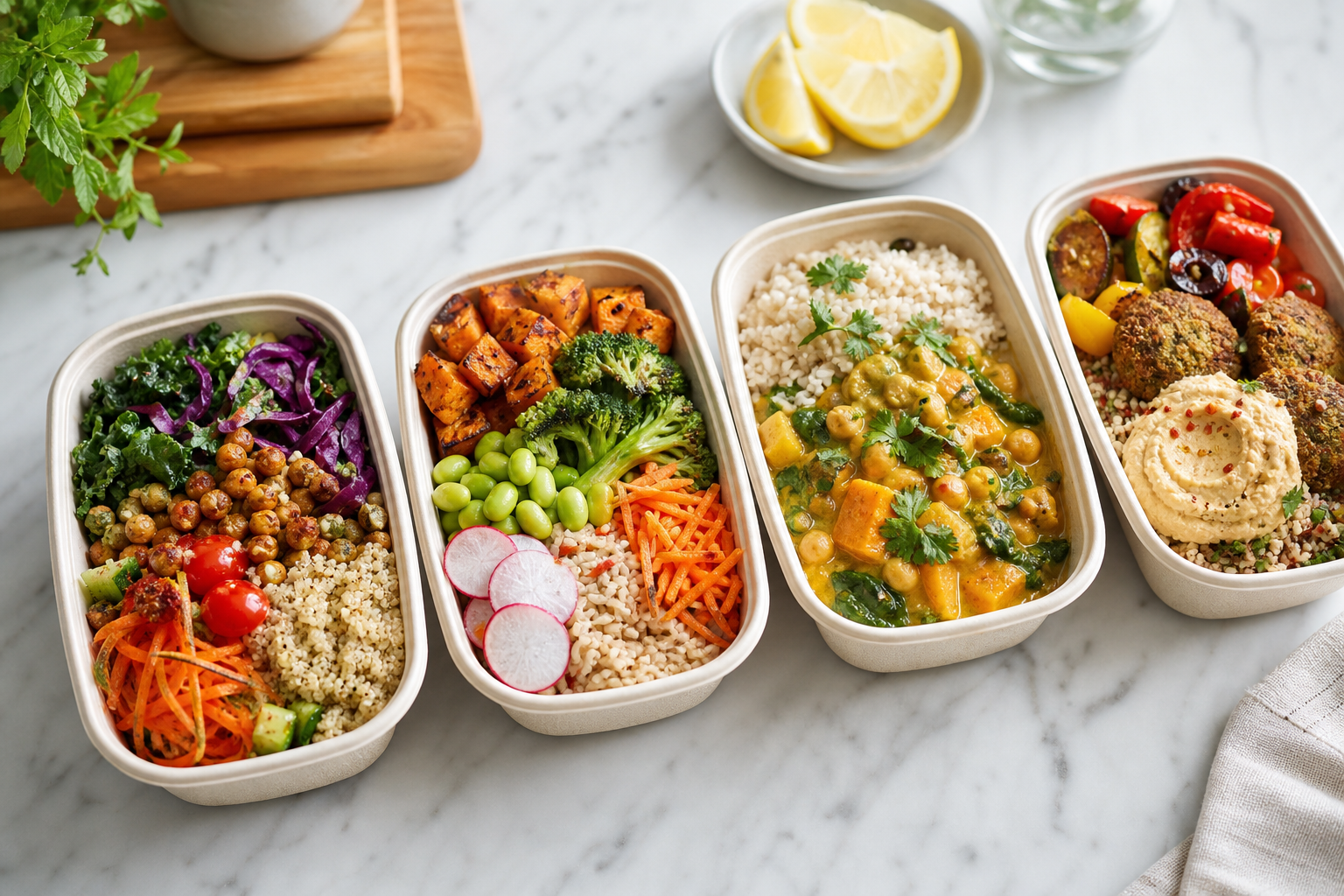 Fresh daily meal prep bowls from The Being Healthy Kitchen