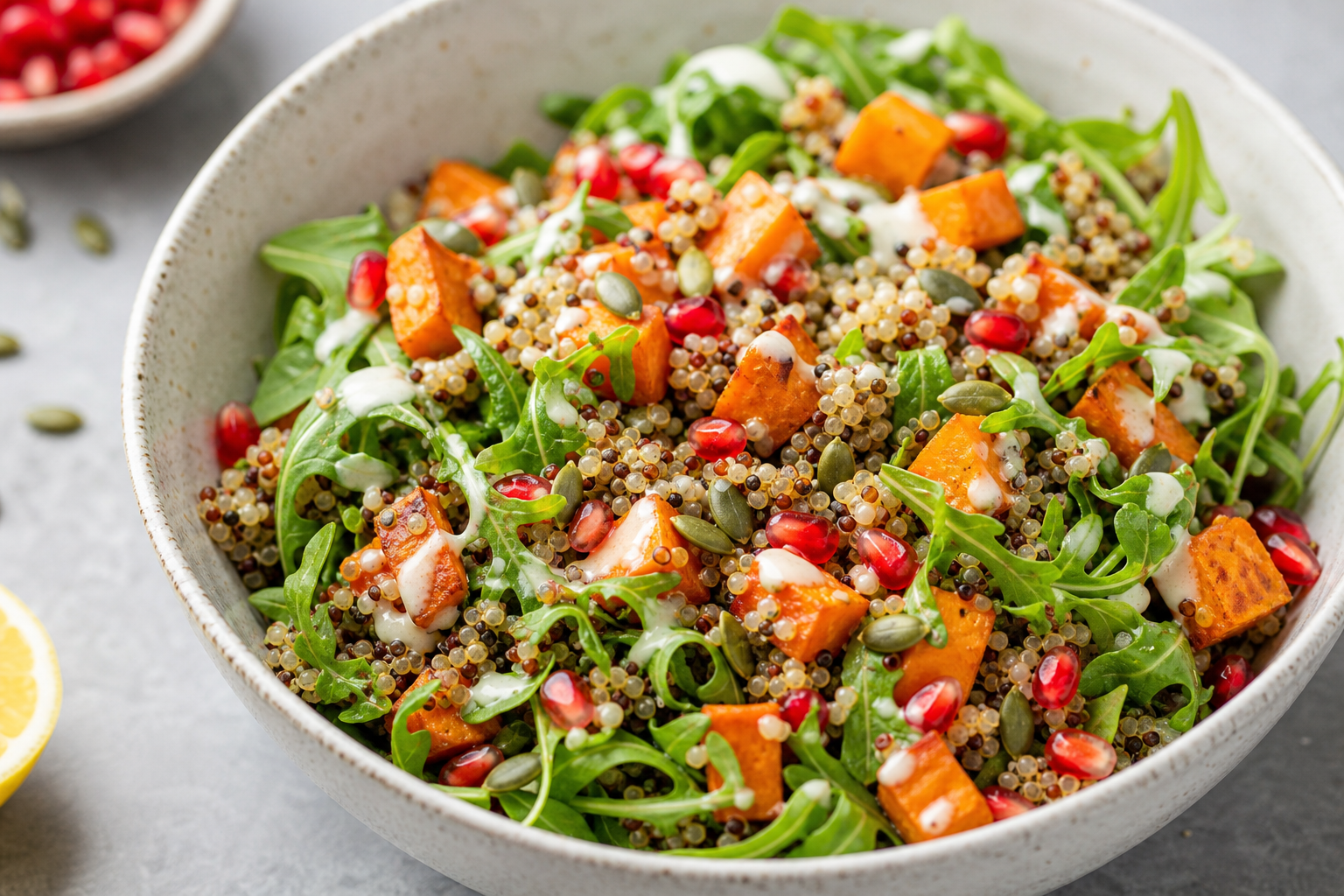 Fresh quinoa salad bowl